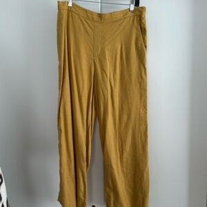 High rise wide leg pants